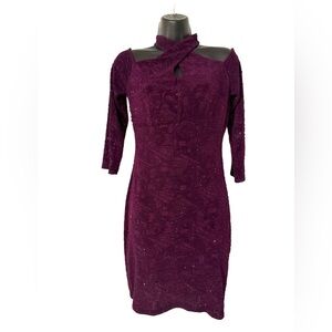VENUS Rich Purple Textured Dress